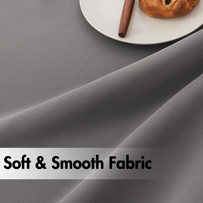 ANRODUO Back Tab Blackout Curtains for Bedroom Living Room, Rod Pocket Pinch Pleated Thermal Insulated Room Darkening Curtains 120 Inches Long 2 Panels, Grey, 52 x 120 Inch