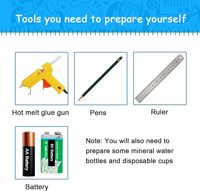 EUDAX 465PCS DC Motor Kit STEM Mini Electric Motor Kit for DIY Science Projects, LED Light Vanes Propeller, AA Battery Holder, Plastic Gears, Electrical Engineering Kit for Education Projects