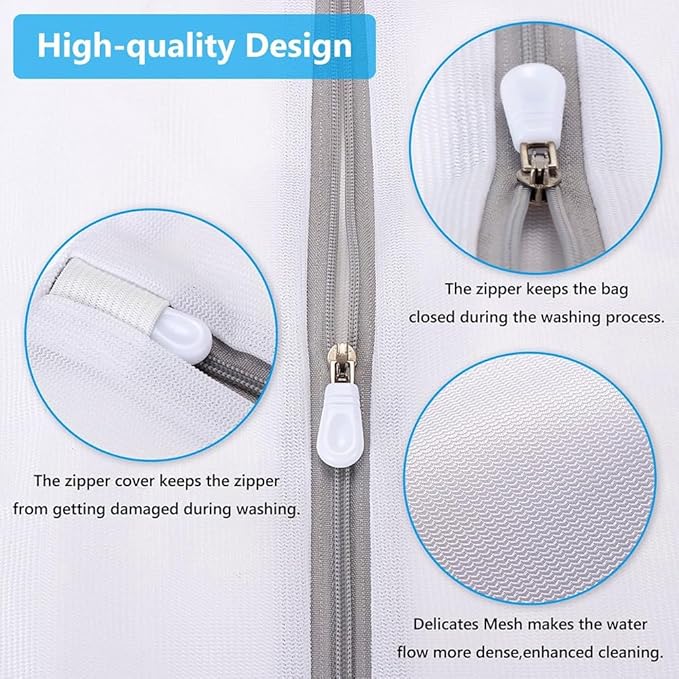 3Pcs Mesh Laundry Bags for Washing Delicates,with Upgrade the hanging ring,lingerie bags for washing delicates,Travel bag (1 Large 16x20,1 Medium 12x16,1 bra laundry bag)