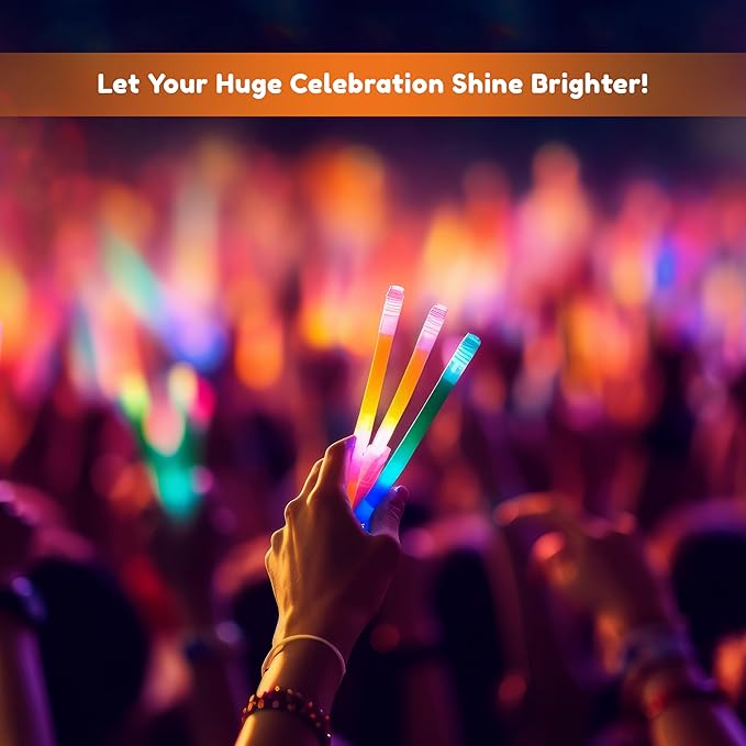 Glow Fever Glow in The Dark Sticks - 50 ct 6" Glow Sticks Bulk Party Pack with End Caps & Lanyards - Glow Party Favors for Concert, Festival, & Wedding Neon Light Sticks by Party Dragon, Multi