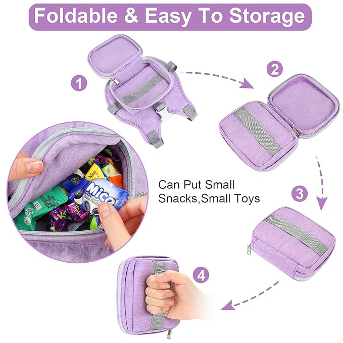 Accmor Toddler Harness Leash, Cute Deer Kids Harness + Anti Lost Wrist Link, Collapsible Child Leash for Outdoor Travel, Portable Baby Walking Harness Protector Wristband Strap for Baby Girls