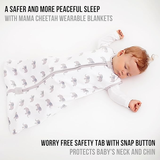Baby Sleep Sack 1.0 TOG, Organic Cotton Baby Wearable Blanket with Two-Way Zipper, Swaddle Transition Baby Sleeping Bag, All-Season Sleep Sack for Newborn Infant Toddler Boy Girl, 2-Pack, 6-12 Month