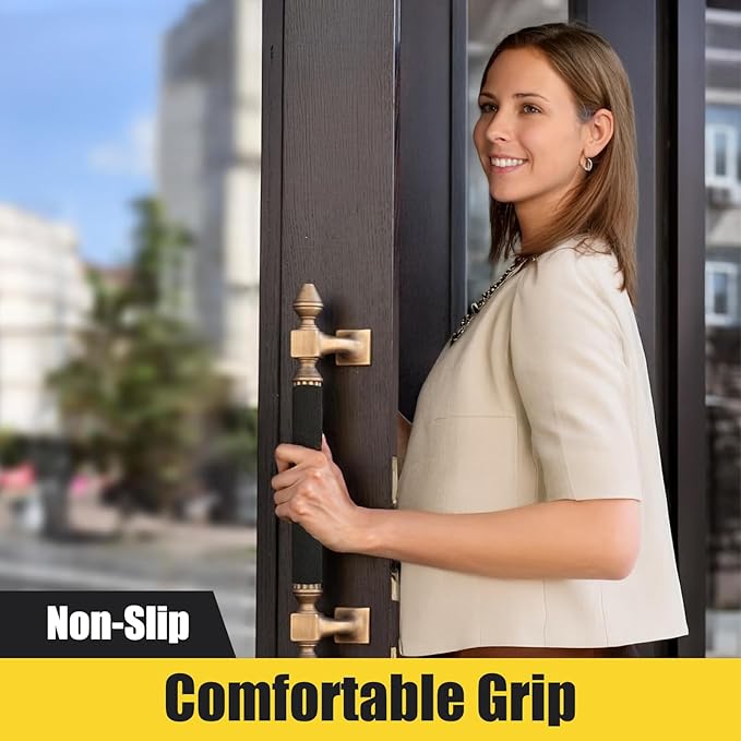 5PCS Commercial Door Handle Covers - Heat-Resistant Neoprene Sleeves with Hook & Loop Closure, Universal Fit for Business/Office/Store Doors