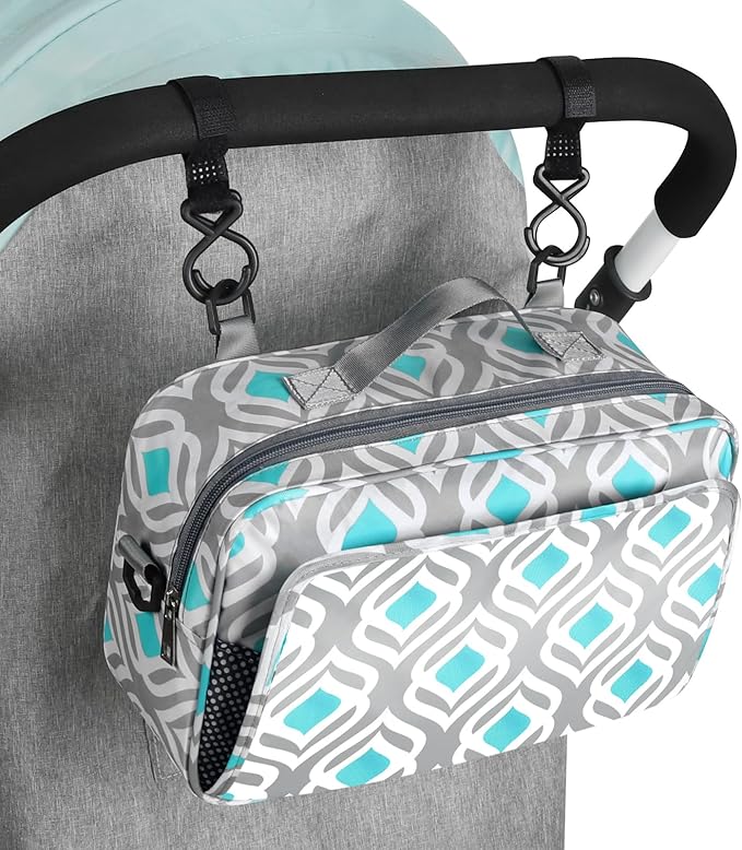 Accmor Stroller Organizer, Universal Stroller Organizer with Insulated Cup Holder Pocket, Dual Purpose Large Capacity Stroller Bag Caddy, Stroller Accessories Fits for Uppababy, Doona, Nuna Strollers