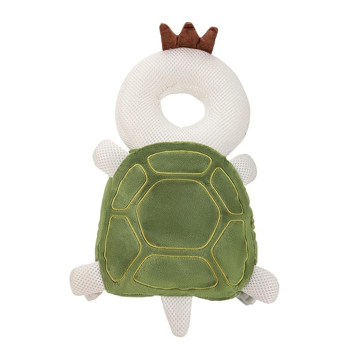 Baby Head Protection Backpack - Soft & Comfortable, Cute Cartoon Design, Turtle