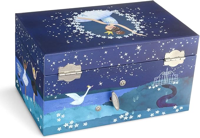 Jewelkeeper Ballerina Music Box & Little Girls Jewellery Set - 3 Ballerina Gifts for Girls