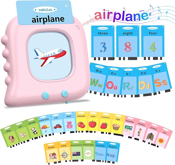 Alphabet Flash Cards, 384 Sight Words Talking Flash Cards, ABC Learning Toys for Kids,Pocket Speech for Toddlers Learning Alphabet Toys, Autism Sensory Toys, Birthday Gifts for Age 1 2 3 4 5 Year Olds