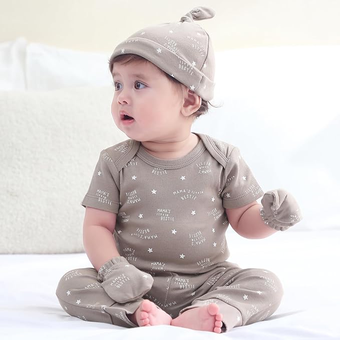 Baby Bodysuit and Pant Set 10-pcs Cotton Soft Newborn Boy Girl Clothes Outfits