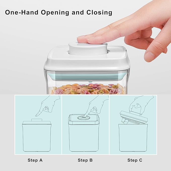 Airtight Food Storage Container Formula Dispenser with Spoon BPA-Free Milk Powder Container for Home Travel 2000ML / 2.0 Qt, No Scraper Design