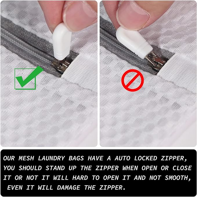 5Pcs Durable Honeycomb Mesh Laundry Bags for Delicates,Travel Organization Bag for Clothes,Jeans,Bath Towels,Bed Sheets (1X-Large 20 x 24 Inches,2 Large 16 x 20 Inches, 2 Medium 12 x 16 Inches)