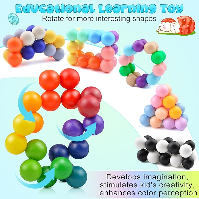 2PCS Sensory Fidget Toys for Adults Kids Teens, Easter Basket Egg Stuffers for Toddlers Boys Girls,Easter Present for Kids,Stress Balls ADHD Tools Autism Toys ,Travel Toys for Ages 5-7 8-13(I)