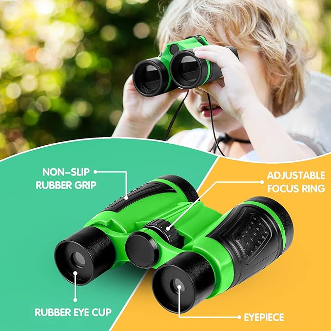 INNOCHEER Kids Explorer Kit & Bug Catcher Kit & Safari Costume Kit, Outdoor Exploration Set with Hat, Vest, Butterfly Net and Bugs Book for Boys Girls 3-12 Years Old (Camouflage Green)