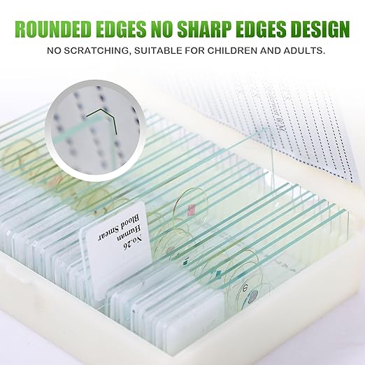 30 Microscope Slides with specimens, Plants, Insects, Animal Cell Samples for use in Biological Science Labs for Children, Students and homeschools