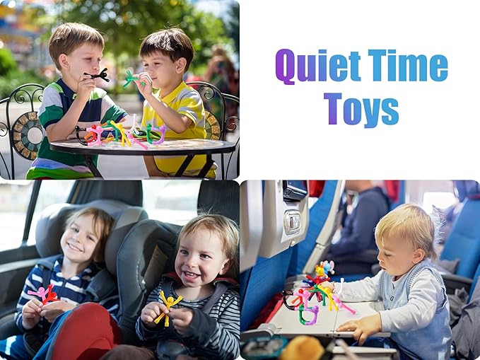 60 Pcs Multicolor Silicone & PVC Magnetic Toys-Men, Playful Kids Travel Toys & Office Decorative Magnets