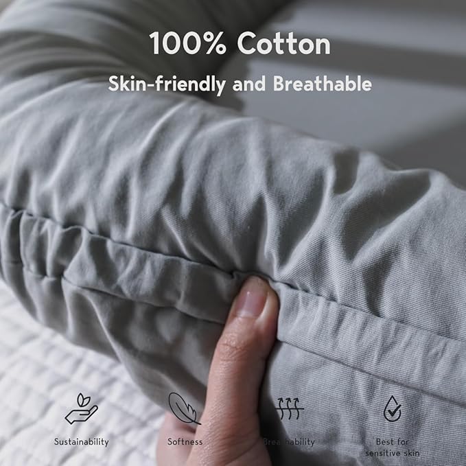 Infant Lounger, Baby Nest Cover for Baby Girls & Boys, Newborn Essentials for Baby 0-12 Months, 100% Cotton Breathable, Co Sleeper Portable Travel Bed (SlateGray, Cotton)