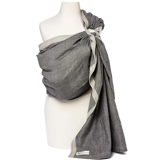 Hip Baby Wrap Ring Sling Baby Carrier for Infants and Toddlers - Beautiful, 100% Soft Cotton Baby Wraps Carrier For Babies 8-35 lbs - Perfect Baby Shower Gifts Moms And Dads - Nursing Cover (Midnight)
