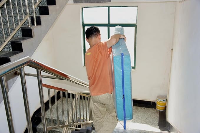 2 Pack Crib Mattress Storage Bags with Zipper -4 Mil Plastic Waterproof Crib Mattress Bags for Moving and Storage