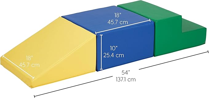 Factory Direct Partners 11618-AS SoftScape Toddler Playtime Climber, Indoor Active Play Structure (3-Piece Set) - Assorted