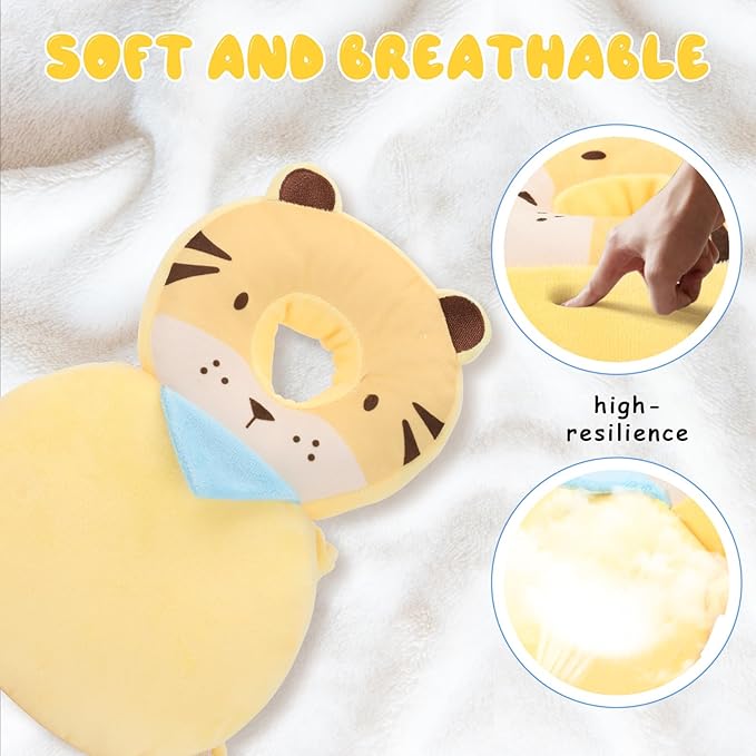 Baby Head Protection Backpack - Soft & Comfortable, Cute Cartoon Design, Cute-Tiger