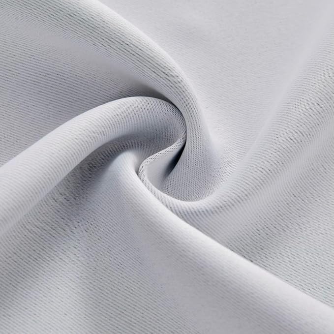 Joydeco Custom Blackout Curtains for Bedroom, 1 Panel Room Darkening Curtains & Drapes for Living Room Window Rod Pocket Back Tab (Custom Size,Greyish White)