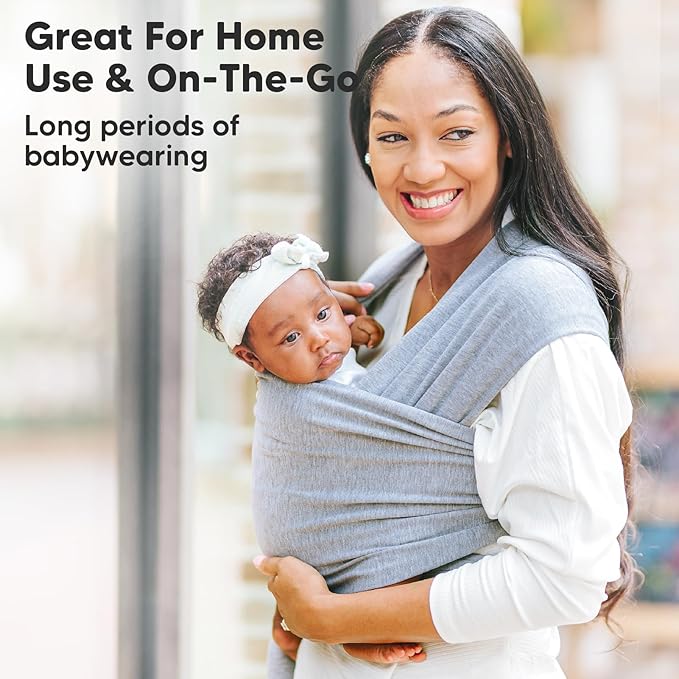 KeaBabies Baby Wrap Carrier - All in 1 Original Baby Carrier Newborn to Toddler Sling, Easy to Wear, Hands Free Bonding, Lightweight, Breathable Infant Wraps (Midnight)