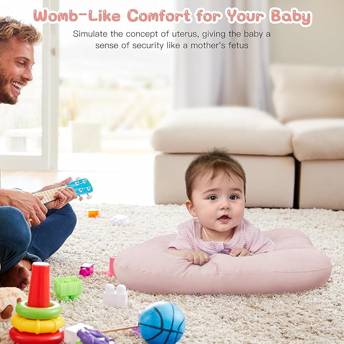 Baby Lounger for Newborn, Bionic Design Baby Lounger, Soft Organic Cotton Breathable Lounger for Infants 0-18 Months (Yellow)