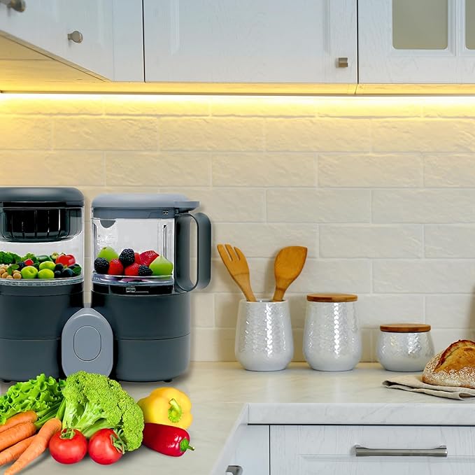 Baby Food Maker Steamer and Blender - Multifunction Baby Food Processor and Steamer w/Blender, Defrosting & Reheating - Use as Puree Maker and Grinder Machine for Feeding Set Essentials (2 Liters)