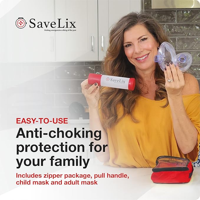 Anti-Choking Device 4 Pack – Portable Airway Suction Device & First Aid Kit for Adults & Children – Lightweight & Compact Emergency Solution for Home, Car & Travel
