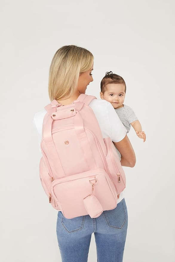 Huggies Signature Hug Pack Diaper Backpack, Bridal Rose, O/S