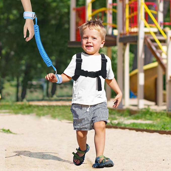 Accmor Toddler Harness Wrist Leash with Anti Lost Wrist Link, Cute Dinosaur Kids Back Pack Child Walking Restraints Holder Straps Belt Tether to Keep Baby Boys Girls Close While Outdoor