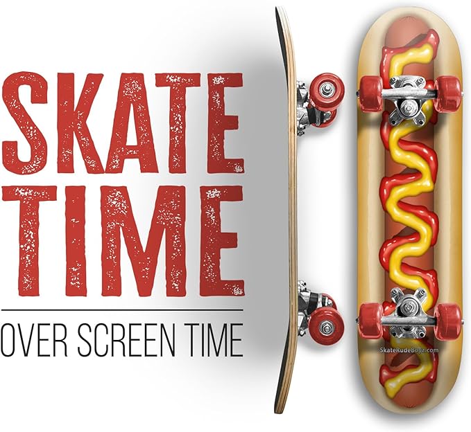 24 inch Rude Boyz Mini Cruiser Skateboard - Aluminium Trucks - Kids Skateboard Ages 5-8 Beginner - Skateboards for Kids