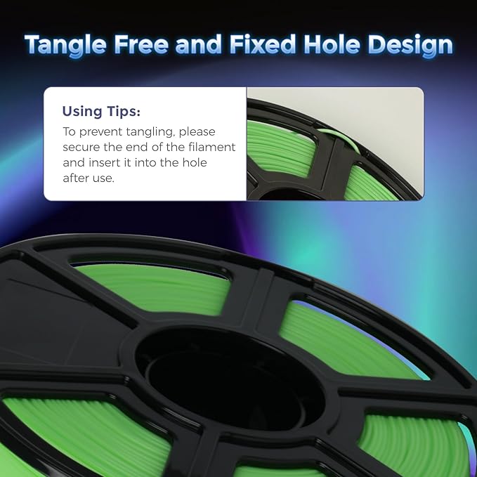 FLASHFORGE Rapid PLA Filament 1.75mm Luminous Green, 500mm/s High Speed Printing, Glow in The Dark 3D Printer Filament 1kg Spool, Dimensional Accuracy +/- 0.02mm, Brilliant, Long-Lasting Glow