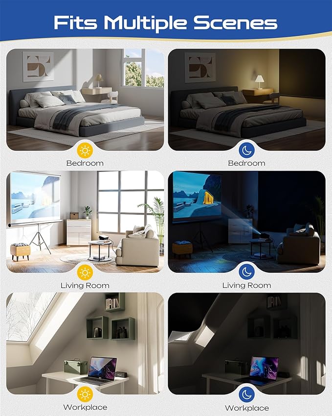 35" W x 72" L 100% Portable Blackout Curtains, Total Darkness No-Drill Black Out Window Cover,Temporary Blackout Shades with Hook & Loop Tape, for Bedroom, Nursery, Dorm, Travel (Black)