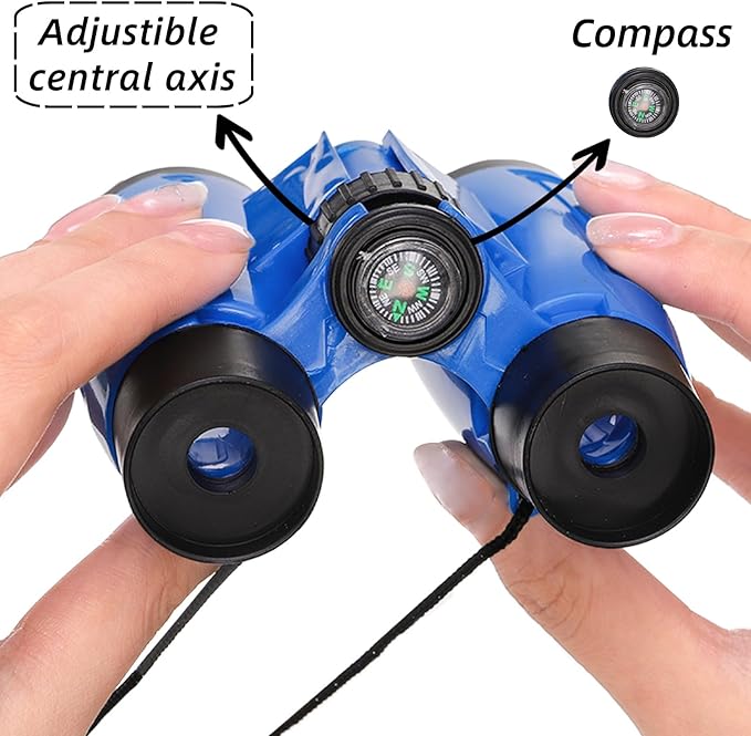 20 Pack Binoculars Toy for Kids, Kids Binoculars with Compass and Neck String, Nature Exploration Toys, Party Favors Learning Gifts for Sightseeing, Camping Adventure, Birdwatching