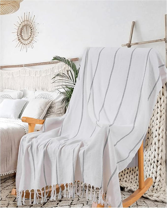 Gray Soft Throw Blanket Home Decoration Living Room Accessories Sofa Finds Couch Cover Apartment Essential Minimalist Magnolia Japandi Organic Modern Scandinavian Nursery Hogar Neutral