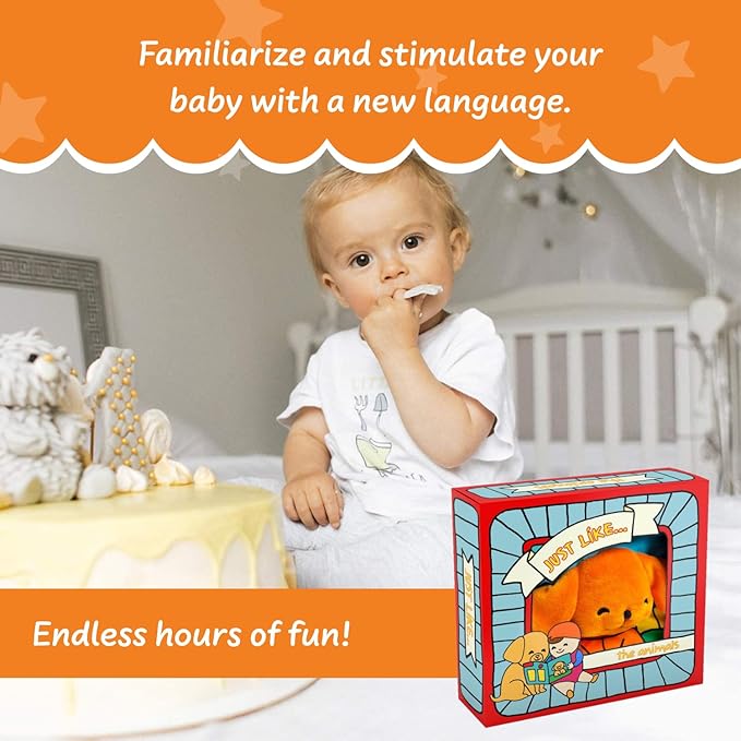 ToBe ReadyForLife Stimulating Baby Crinkle Books for 0-6 Months and 6-12 Months Infants - Toys Gift for 1 Year Old - Soft Cloth Animals Baby Books for Gifting