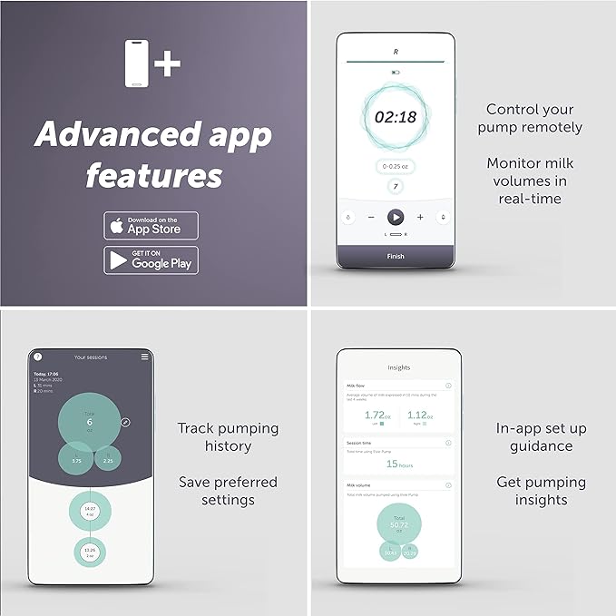 Elvie - Single, Wearable Breast Pump w/App - The Smallest & Quietest - Portable - Hands Free & Discreet - Automated w/Four Personalized Settings - Includes 3 Sets of Breast Shields