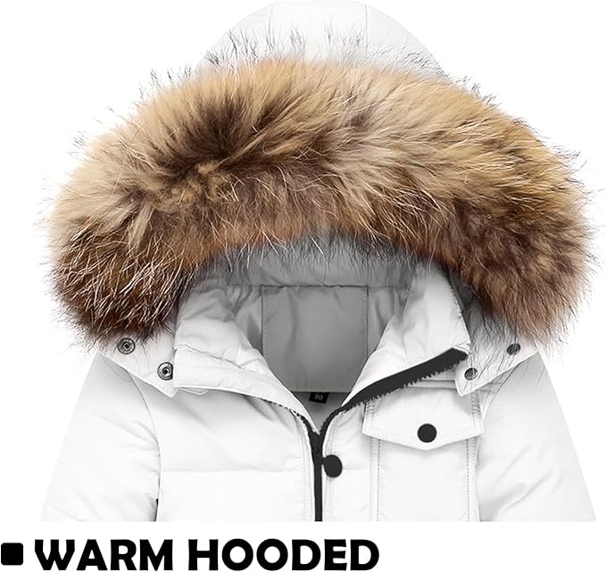 Baby Girl Winter Snowsuit Coat Boy Fur Snow Pants Bib Jacket For Toddler Clothes