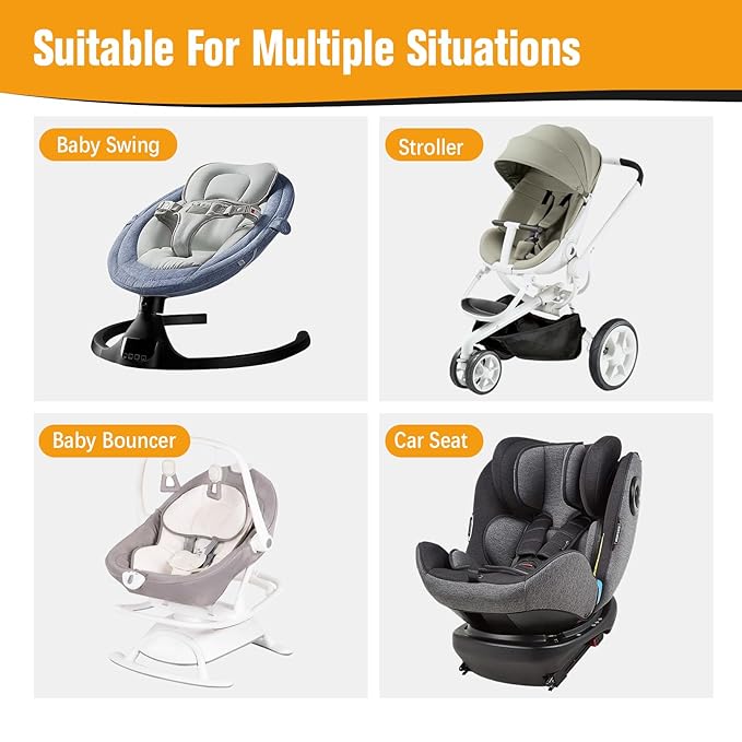 KAKIBLIN Baby Neck Pillow, Upgraded Baby Support Pillow for Head and Neck, Babies Head Pillow for Car Seat,Pushchair,Travel(Yellow Fox)