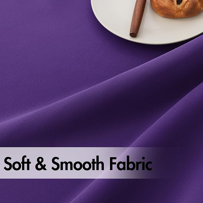 ANRODUO Back Tab Blackout Curtains for Bedroom Living Room, Rod Pocket Pinch Pleated Thermal Insulated Room Darkening Curtains 54 Inches Long 2 Panels, Purple, 42 x 54 Inch