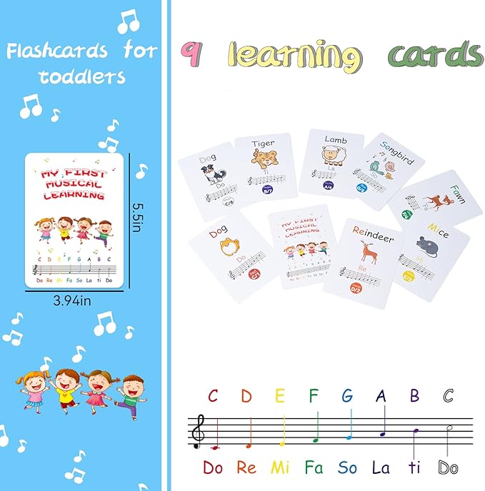 Hand Bells, 8 Note Musical Handbells Set with 17 Songbook Musical Toy Percussion Instrument for Toddlers Children Kids for Children's Day Family Activity School and Church (Upgraded Edition)