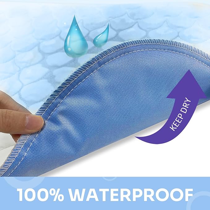 Heavy Absorbency Bed Pads, Washable and Reusable Incontinence Underpads, 34"X52" (1 Pack), Waterproof Sheet and Mattress Protectors
