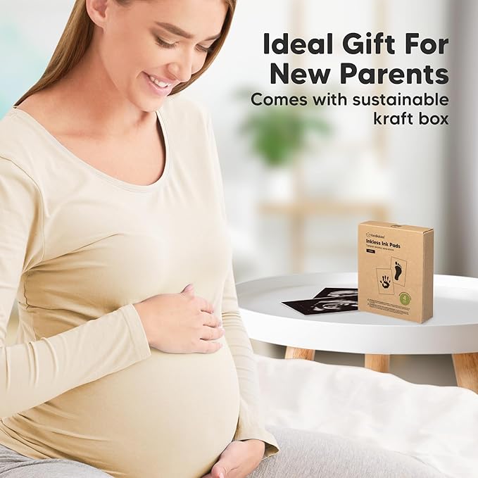 4-Pack Inkless Baby Hand and Footprint Kit - Mess Free Ink Pad for Newborn Keepsake, Dog Nose & Paw Print Kit, Clean Touch Ink Pad for Baby Hand & Footprints, Ideal New Mom Gifts (Popsicle, L)