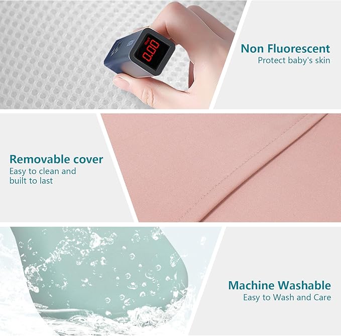 Baby Lounger, Baby Lounger for Newborn 0-12 Months, Portable Infant Lounger Soft Cotton Breathable for Home & Travel (Pink)