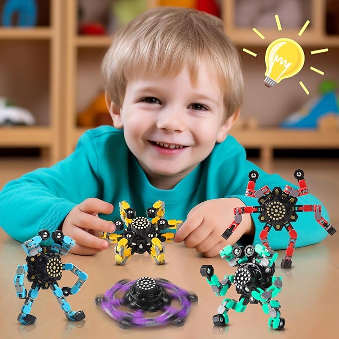 for Mom Transformable Fidget Spinners for Kids and Adults Stress Relief Sensory Toys for Boys and Girls Fingertip Gyros Toy Birthday Party Favors for Kids Classroom Gifts