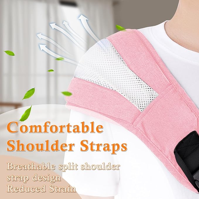 Baby Carrier Newborn to Toddler-Adjustable Baby Sling Carrier,Toddler Carrier for 25-60lbs,Comfortable Toddler Sling for Hands-Free Carrying (Pink)