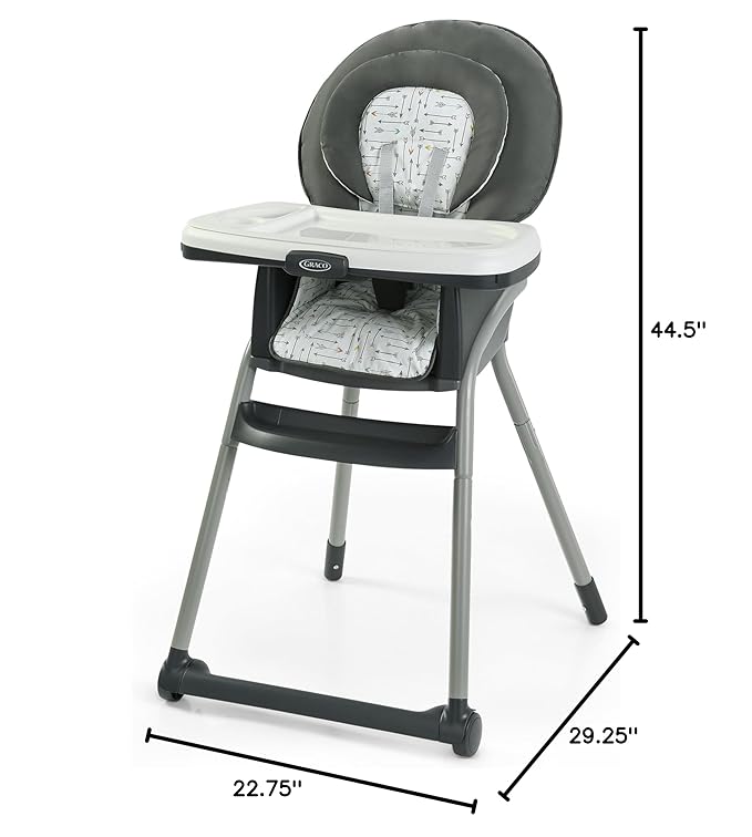 Graco® Table2Table LX 6-in-1 Highchair, Arrows with Infant Head Support & One-Hand Removable Tray