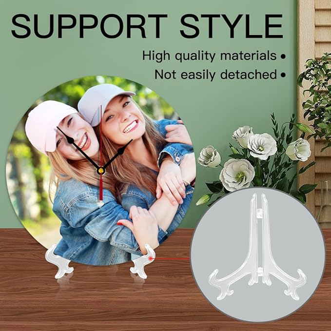 Generic Custom Clocks for Walls Personalized Picture Hanging Time Clocks Silent Non Ticking Round Decoration for Kitchen Creative, 12inch-30cm