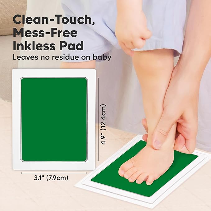 4-Pack Inkless Baby Hand and Footprint Kit - Mess Free Ink Pad for Newborn Keepsake, Dog Nose & Paw Print Kit, Clean Touch Ink Pad for Baby Hand & Footprints, Ideal New Mom Gifts (Holidays, L)