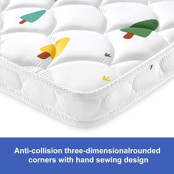 Baby Bassinet Mattress 35 x 20 inches- Firm Support and Comfort Premium Foam,Noiseless and Odorless,Hypoallergenic Small Crib Mattress, Fits Moses Basket, Dual Sided with Soft Breathable Fabric